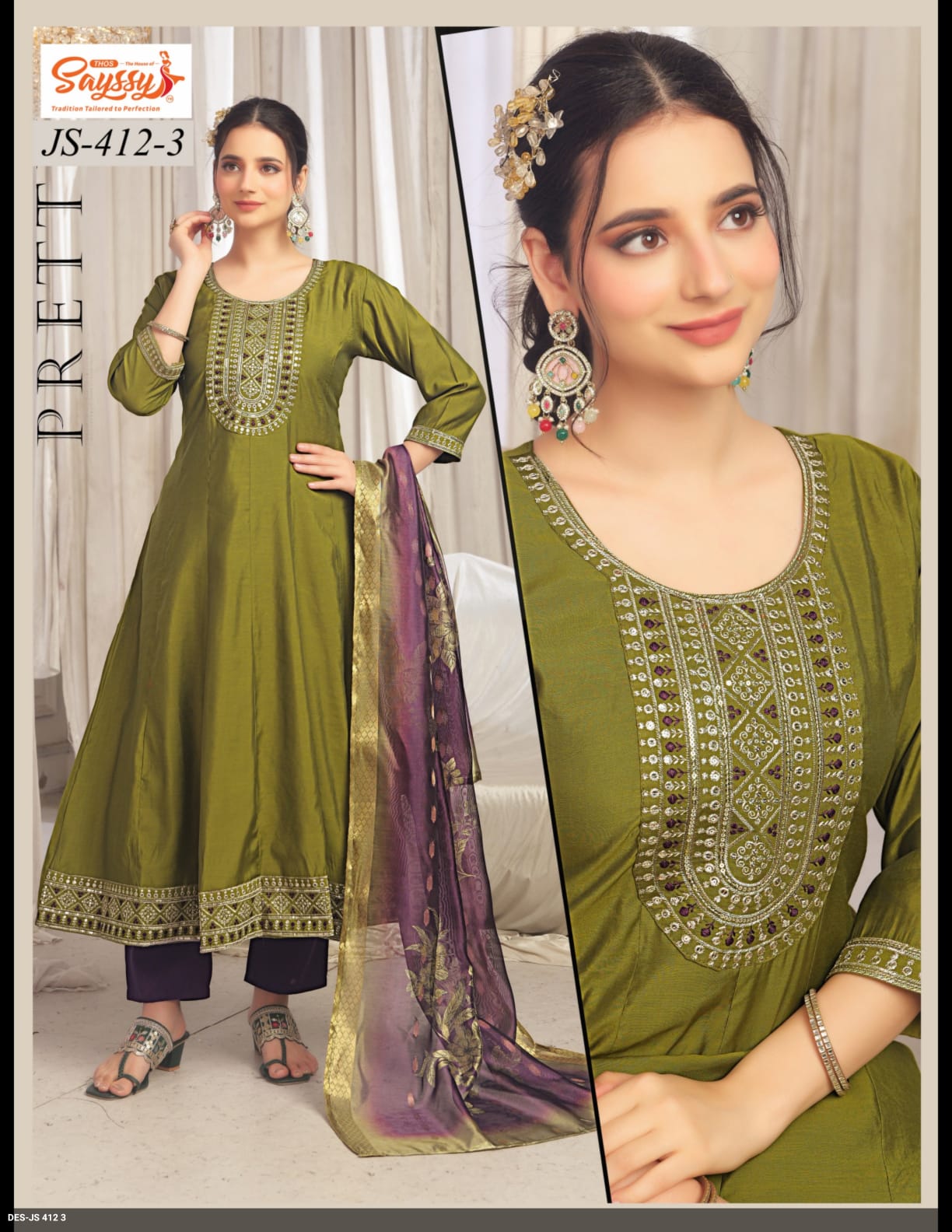 JS 412 3 Mehndi Green