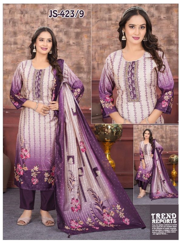 JS-432-3 White With Purple