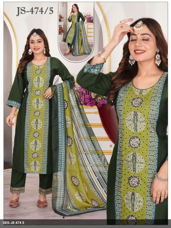 JS 474 5 Mehndi Green